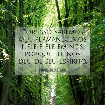 1 João 4:13 BSL Imagem do Versículo Bíblico