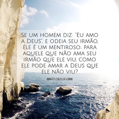 1 João 4:20 BSL Imagem do Versículo Bíblico