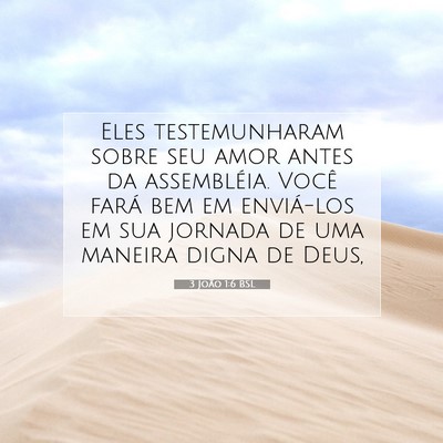 3 João 1:6 Versículo Bíblico Explicado