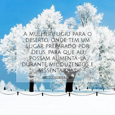 Apocalipse 12:6 BSL Imagem do Versículo Bíblico