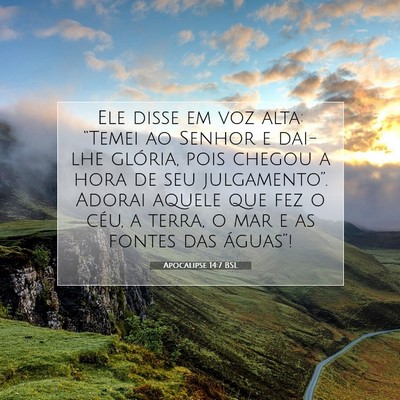 Apocalipse 14:7 BSL Imagem do Versículo Bíblico