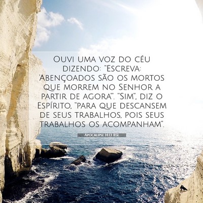 Apocalipse 14:13 BSL Imagem do Versículo Bíblico