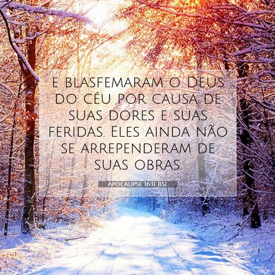 Apocalipse 16:11 BSL Imagem do Versículo Bíblico