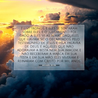 Apocalipse 20:4 BSL Imagem do Versículo Bíblico