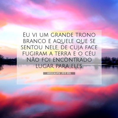 Apocalipse 20:11 BSL Imagem do Versículo Bíblico
