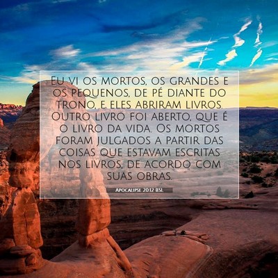 Apocalipse 20:12 BSL Imagem do Versículo Bíblico