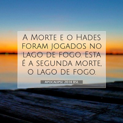 Apocalipse 20:14 BSL Imagem do Versículo Bíblico
